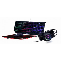 Gembird Gaming Kit GGS-UMGL4-01-RU, 4-in-1 Backlight Gaming kit -Phantom-, RU layout